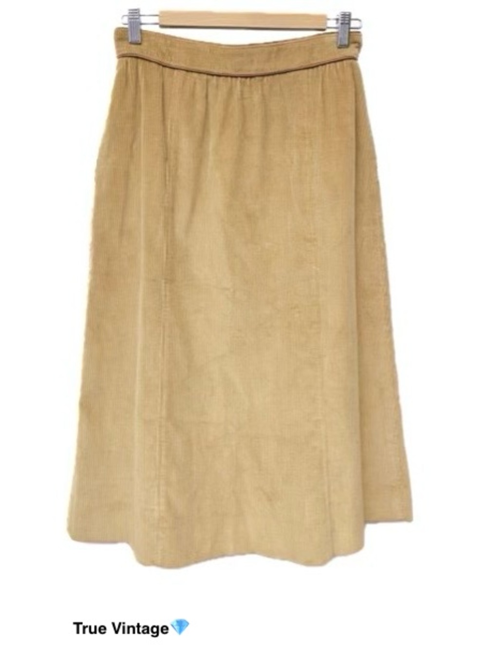 True Vintage💎 The Villager Union made - Tan Corduroy A-Line Skirt